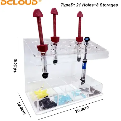 Soporte transparente de acrílico para jeringas de resina · Imagen 5
