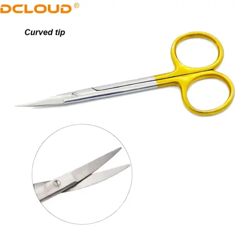 Tesoura cirúrgica, ponta reta/curva, 11.5cm · Imagem 2
